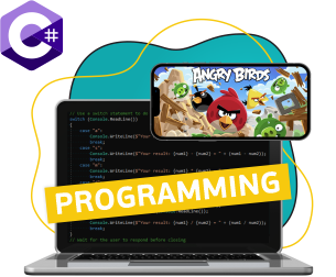 Программирование на C#. Удивительный мир 2D-игр - Школа программирования для детей, компьютерные курсы для школьников, начинающих и подростков - KIBERone г. Бишкек
